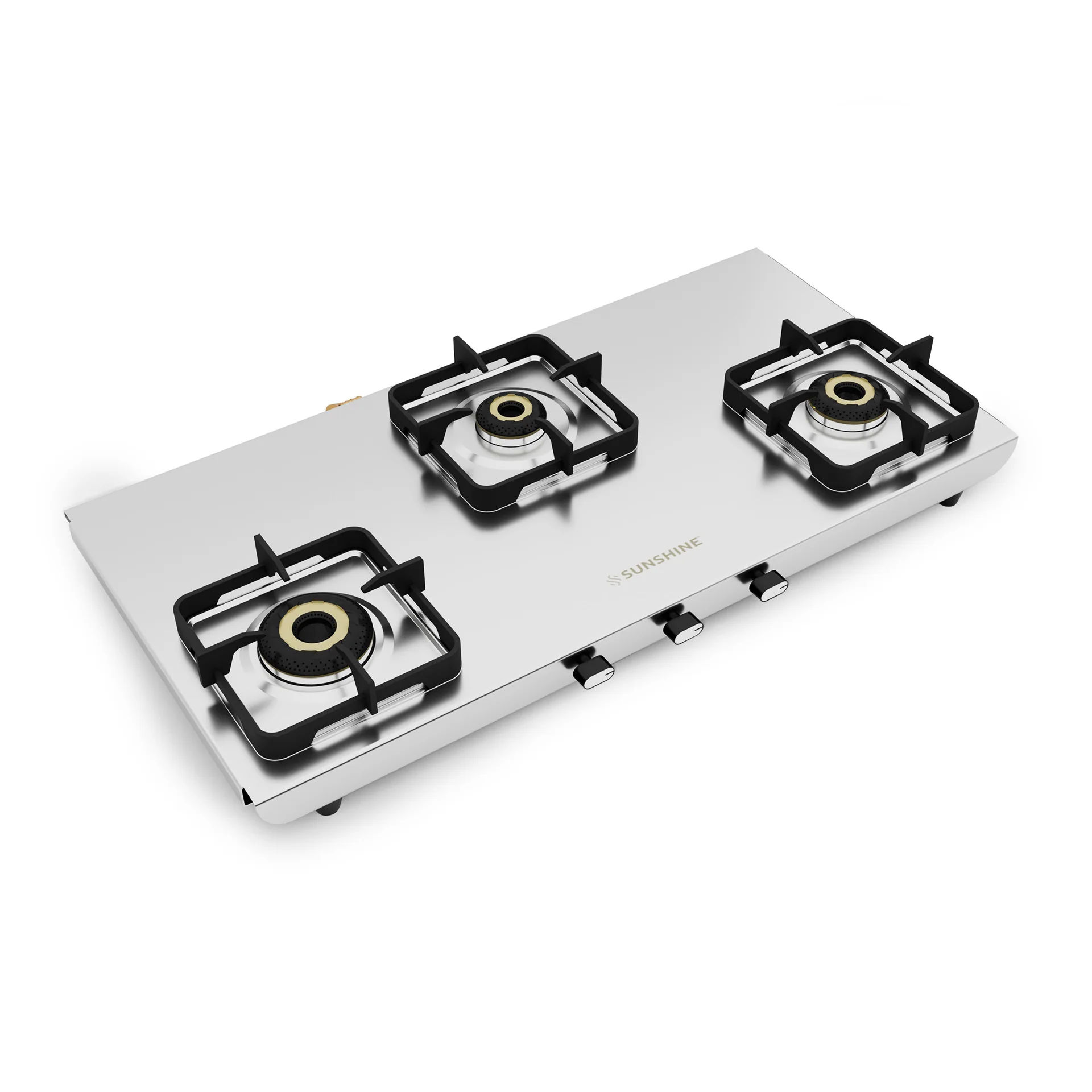 Curvv 3 Burner Stainless Steel Gas Stove